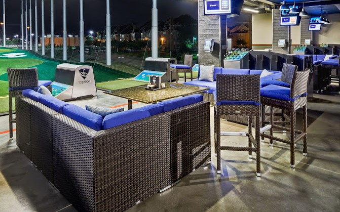 Lounge with chairs and tables